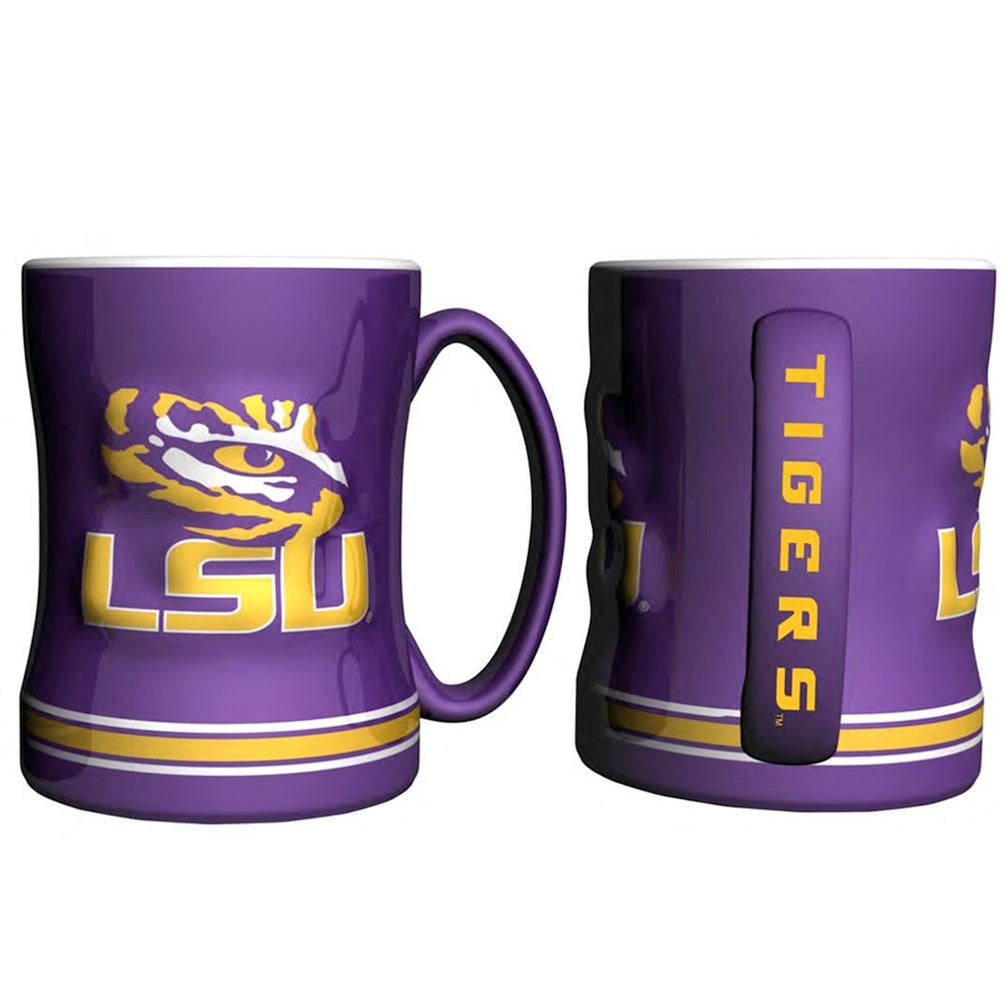 Boelter NCAA LSU Tigers Sculpted Relief Mug Team Color 14oz