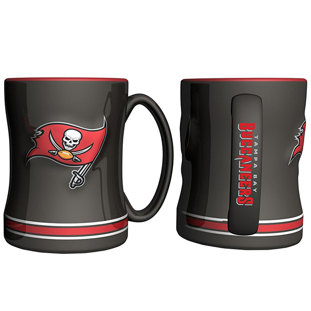 Boelter NFL Tampa Bay Buccaneers Sculpted Relief Mug Team Color 14oz