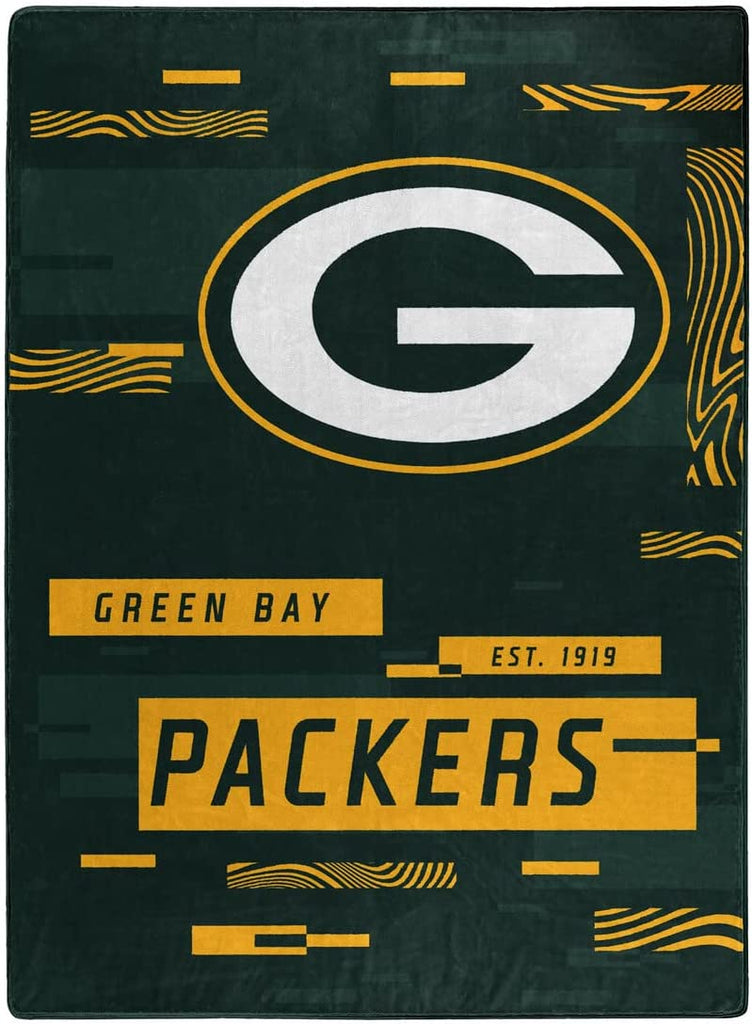 The Northwest NFL Green Bay Packers Digitize Design Royal Plush Raschel Blanket
