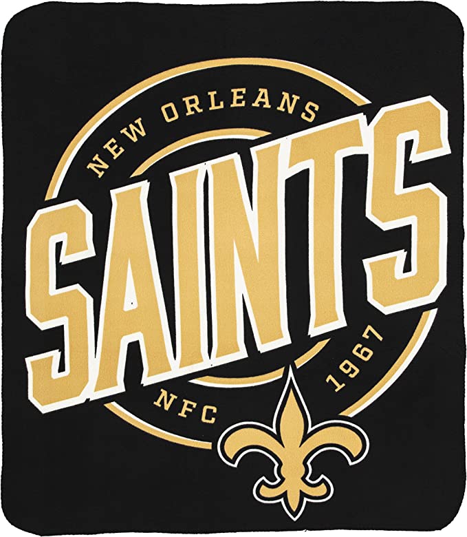 The Northwest Company NFL New Orleans Saints Campaign Design Fleece Throw Blanket
