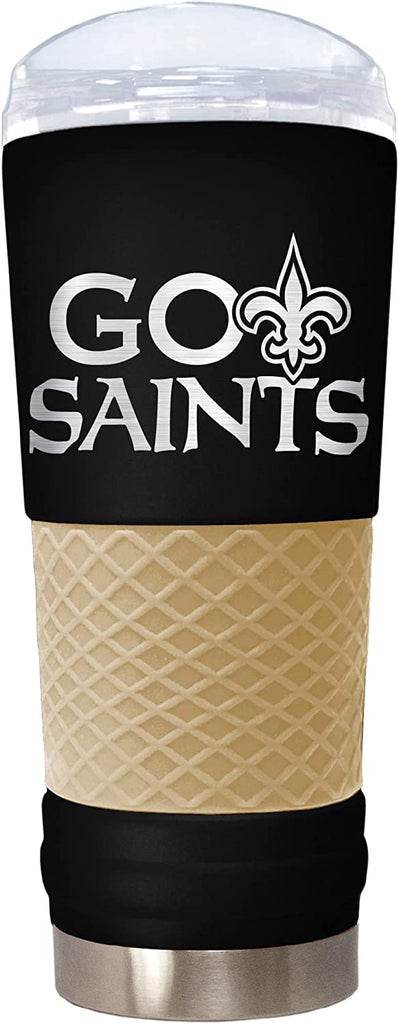 Great American Products NFL New Orleans Saints Powder Coated Rally Cry Draft Tumbler 24oz
