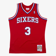 NBA Swingman 76ers 2002-03 Allen Iverson University Red Jersey