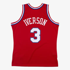 NBA Swingman 76ers 2002-03 Allen Iverson University Red Jersey