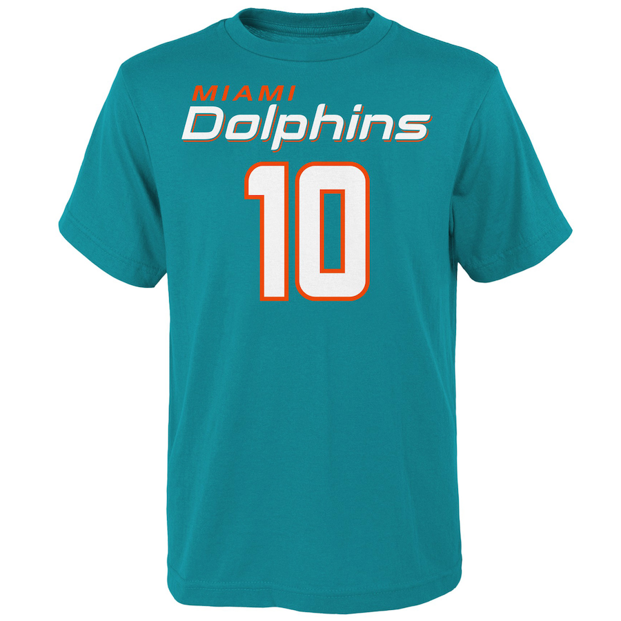Outerstuff NFL Youth Tyreek Hill Miami Dolphins Player Name and Number T-Shirt