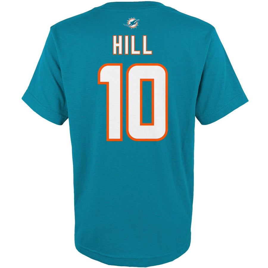 Outerstuff NFL Youth Tyreek Hill Miami Dolphins Player Name and Number T-Shirt