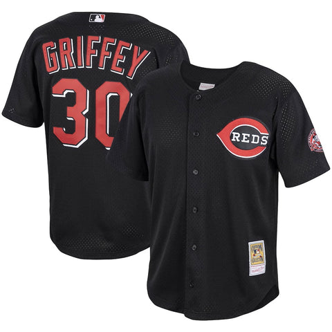 Mitchell & Ness Men's Cincinnati Reds Ken Griffey Jr. Cooperstown Collection Mesh Batting Practice Jersey S