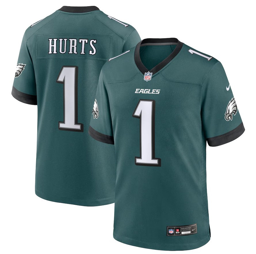 Nike NFL Men’s #1 Jalen Hurts Philadelphia Eagles Team Game Jersey