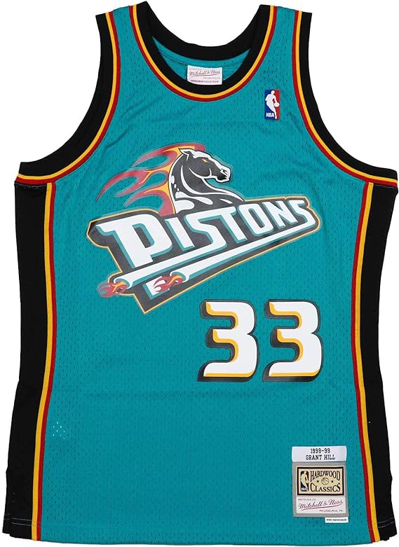 Men's Detroit Pistons Grant Hill adidas Teal Throwback Road