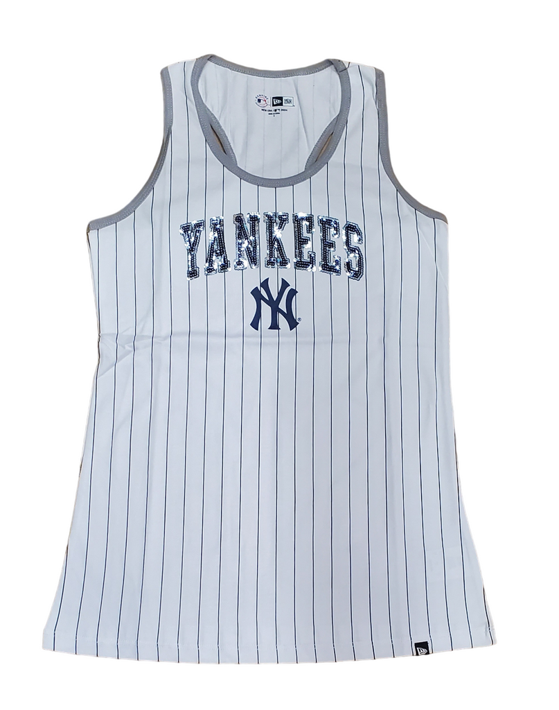 New Era MLB Women's New York Yankees Pinstripe Sequin Tank Top
