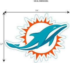 Siskiyou NFL Miami Dolphins Medium Team Color Auto Decal