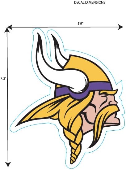 Siskiyou NFL Minnesota Vikings Medium Team Color Auto Decal