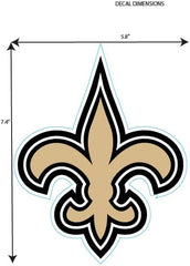 Siskiyou NFL New Orleans Saints Medium Team Color Auto Decal