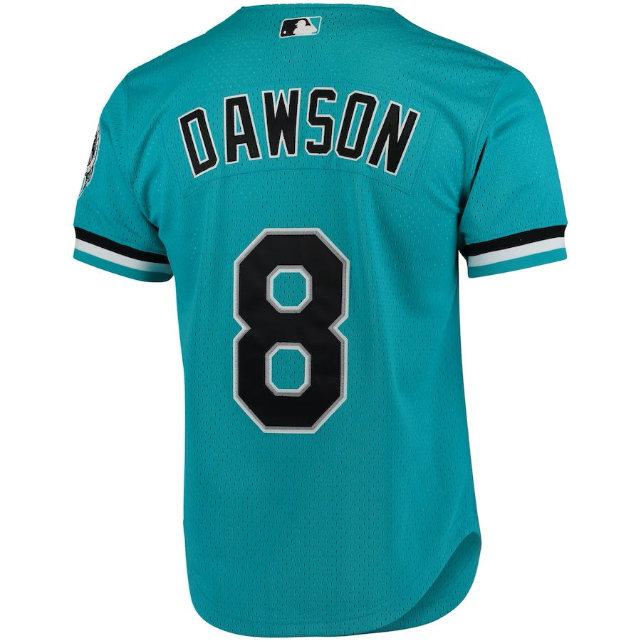 Mitchell & Ness MLB Men's Florida Marlins Andre Dawson Cooperstown Collection Mesh Batting Practice Button-Up Jersey