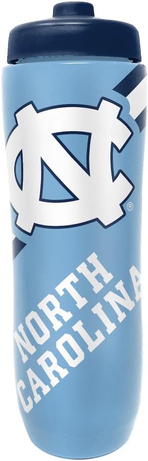 Party Animal NCAA North Carolina Tar Heels Squeezy Water Bottle 32 oz.