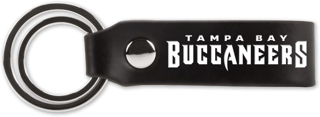 Rico NFL Tampa Bay Buccaneers Laser Engraved Silicone Keychain Strap Black