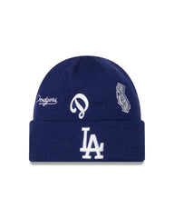 New Era MLB Men's Los Angeles Dodgers Identity Cuffed Knit Beanie Blue OSFM