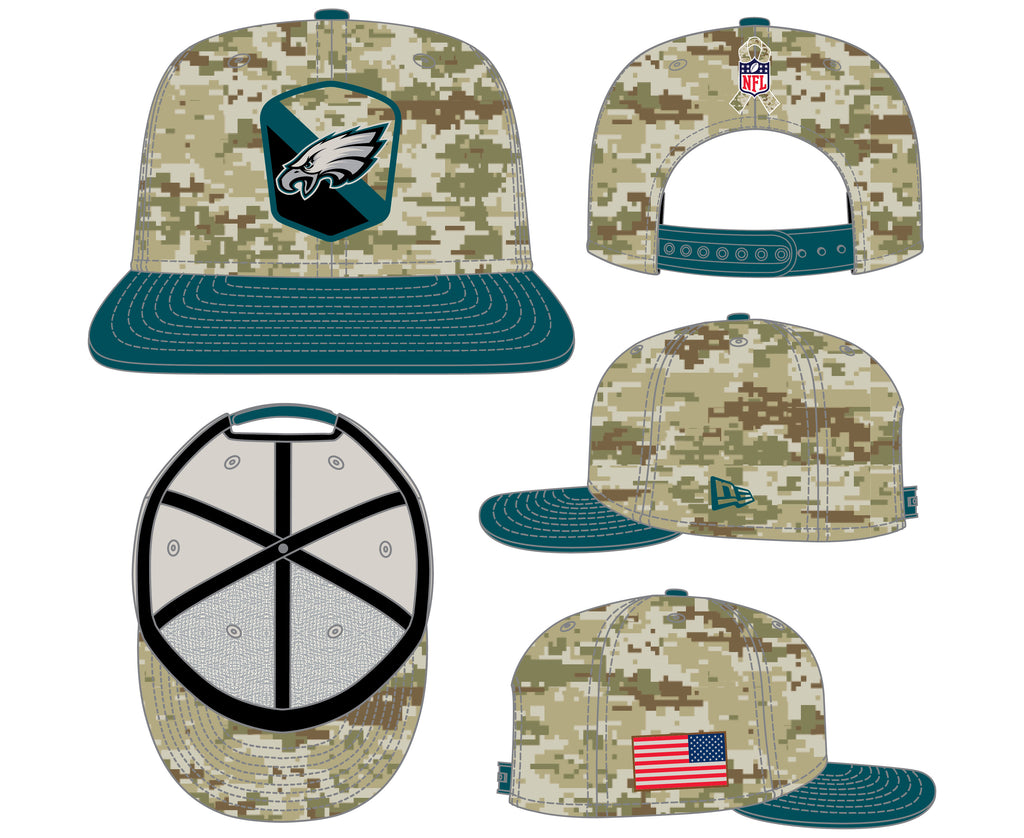 New Era NFL Men's Philadelphia Eagles 2023 Salute To Service 9FIFTY Snapback Hat OSFA