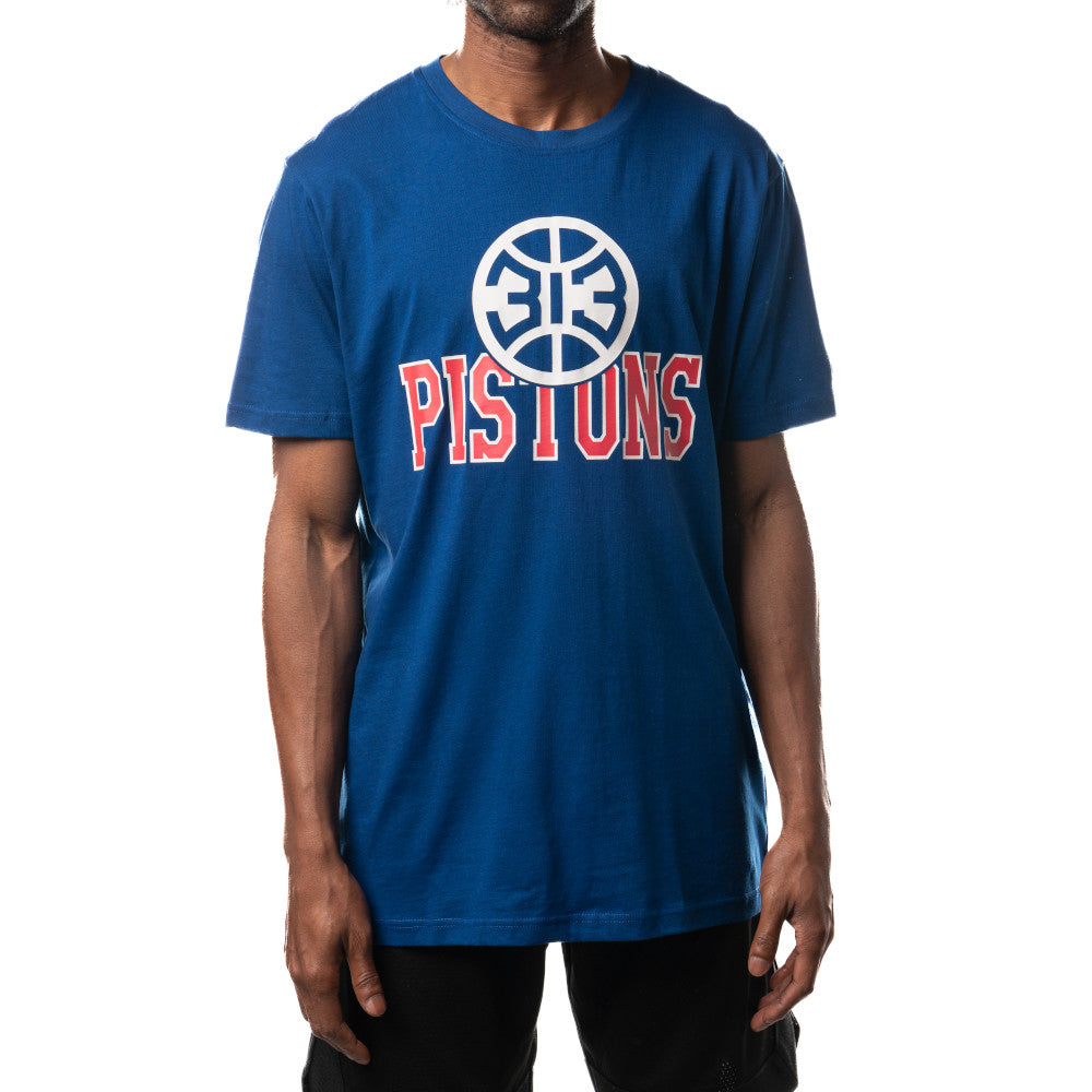 New Era NBA Men’s Detroit Pistons 2023/24 Season Tip-Off Edition T-Shirt Blue