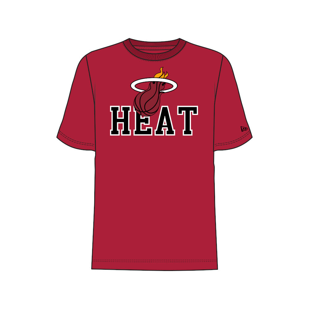 New Era NBA Men’s Miami Heat 2023/24 Season Tip-Off Edition T-Shirt Red