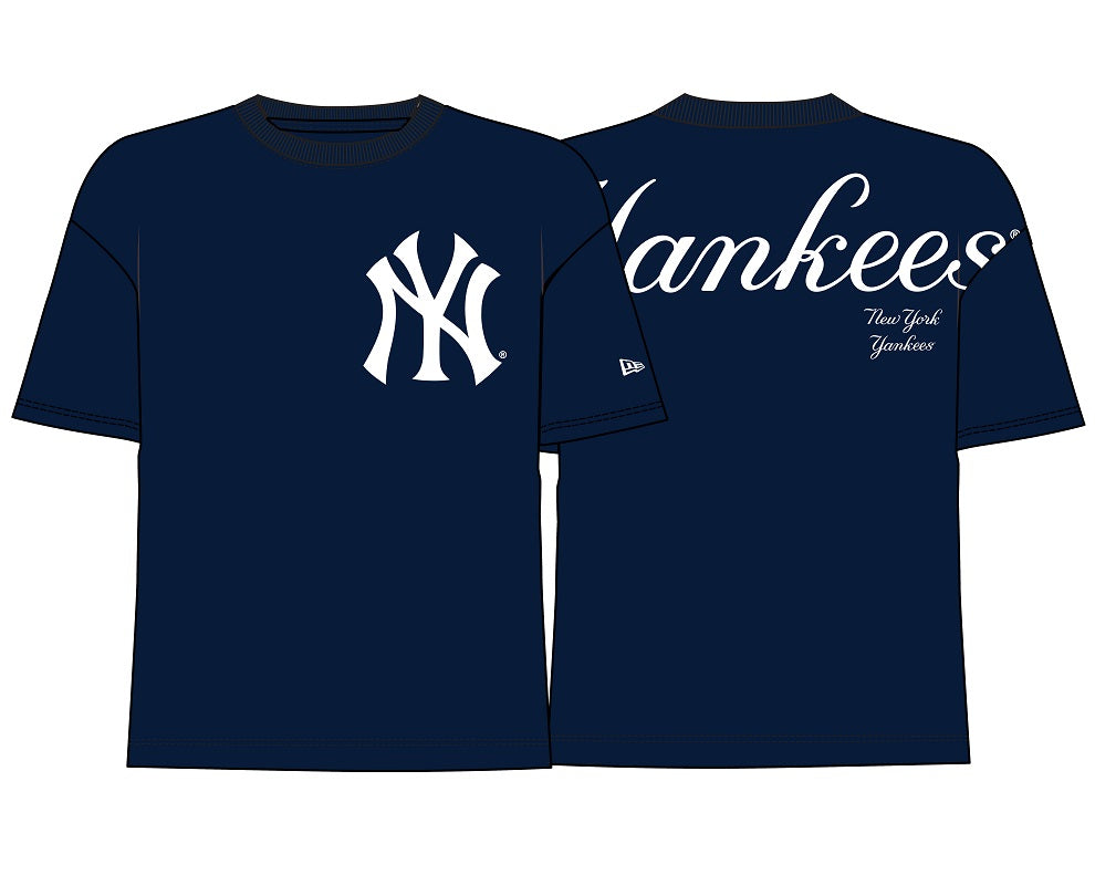 New Era MLB Men's New York Yankees Back Print Over sized T-Shirt