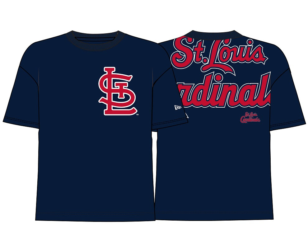 New Era MLB Men's St. Louis Cardinals Back Print Over sized T-Shirt