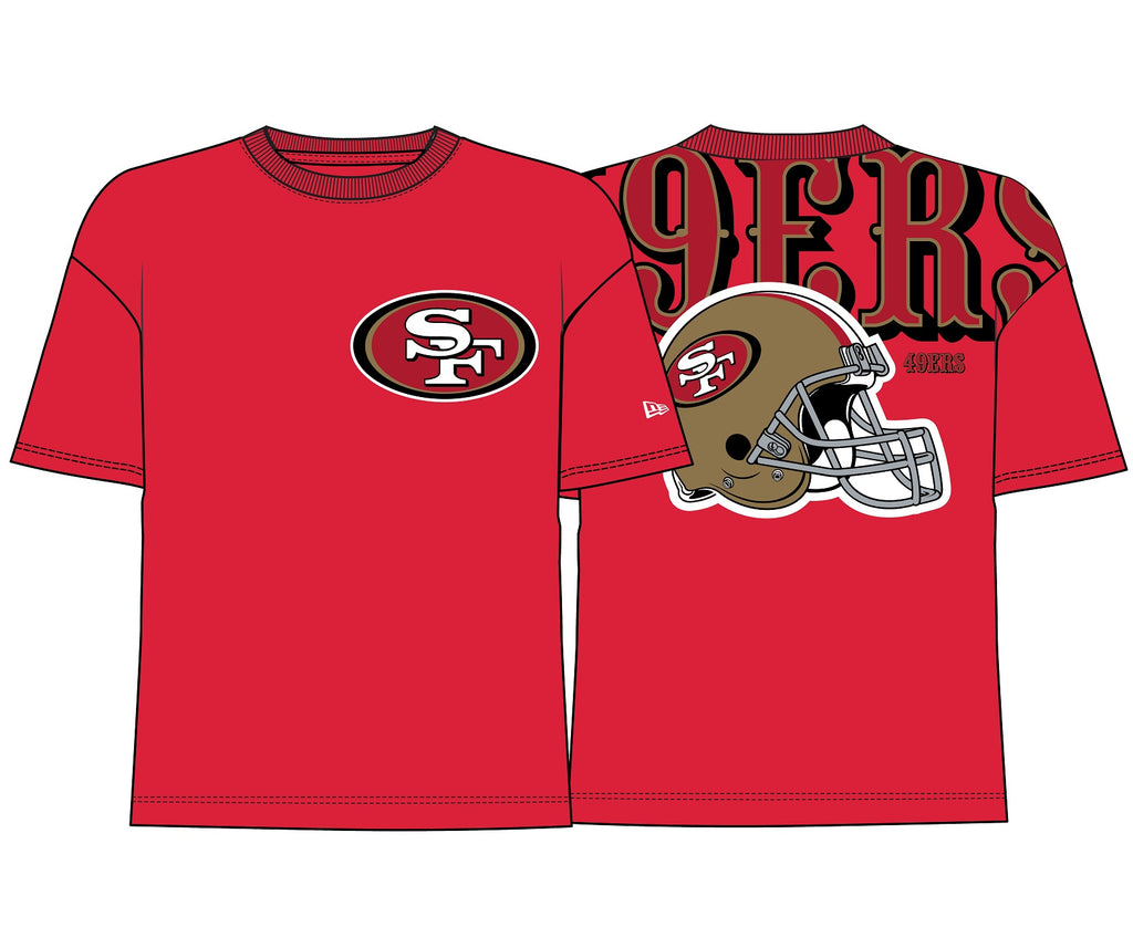 New Era NFL Men's San Francisco 49ers Back Print Over sized T-Shirt