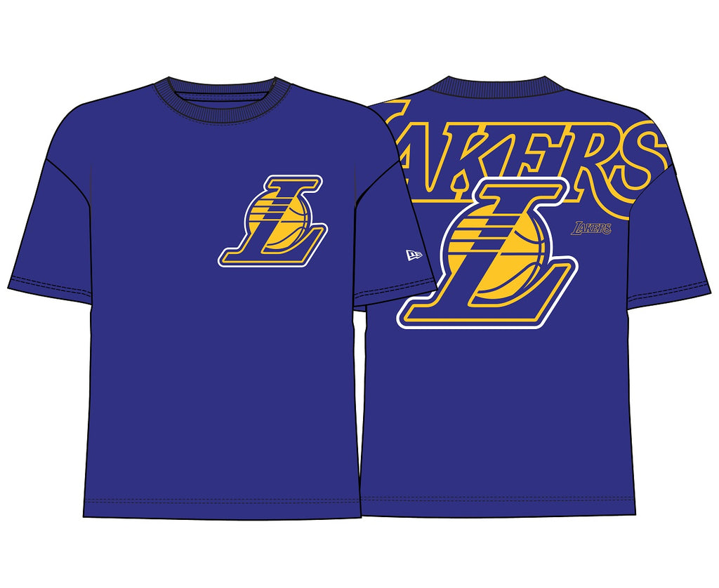 New Era NBA Men's Los Angeles Lakers Back Print Over sized T-Shirt