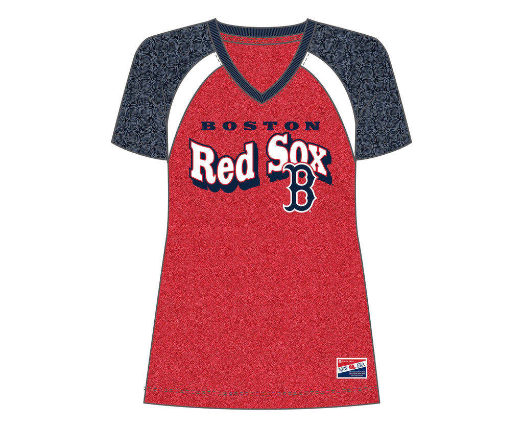 New Era MLB Women's Boston Red Sox Color Block V-Neck