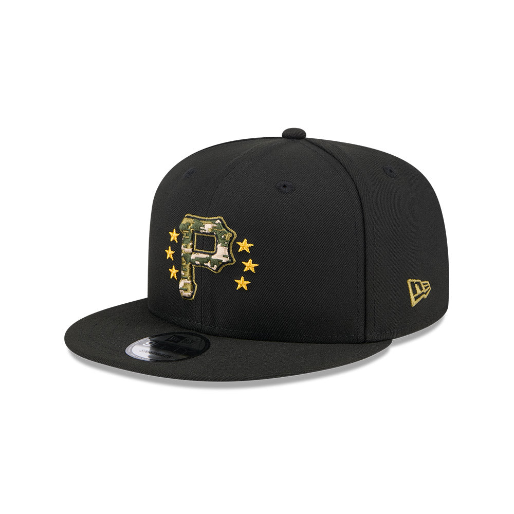 New Era MLB Men's Pittsburgh Pirates 2024 Armed Forces Day Black 9FIFTY Adjustable Hat