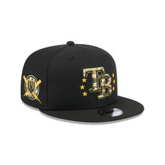 New Era MLB Men's Tampa Bay Rays 2024 Armed Forces Day Black 9FIFTY Adjustable Hat