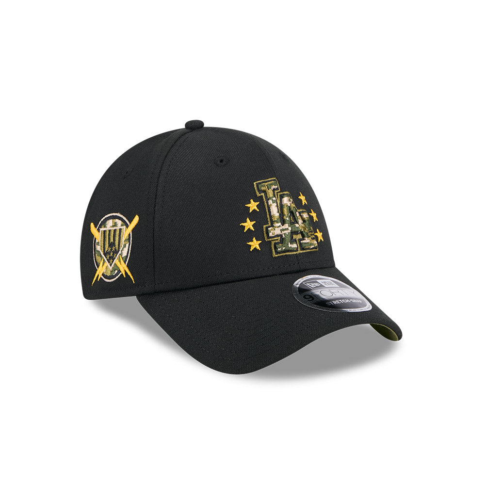 New Era MLB Men's Los Angeles Dodgers 2024 Armed Forces Day Black 9FORTY Adjustable Hat