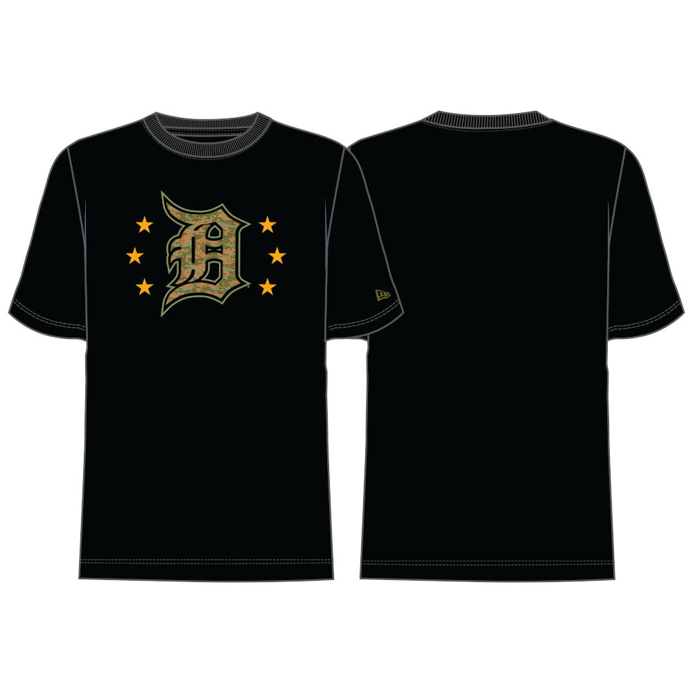 New Era MLB Men's Detroit Tigers 2024 Armed Forces T-Shirt Black