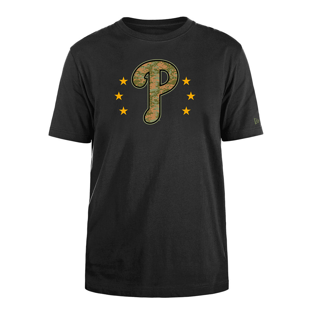 New Era MLB Men's Phildelphia Phillies 2024 Armed Forces T-Shirt Black