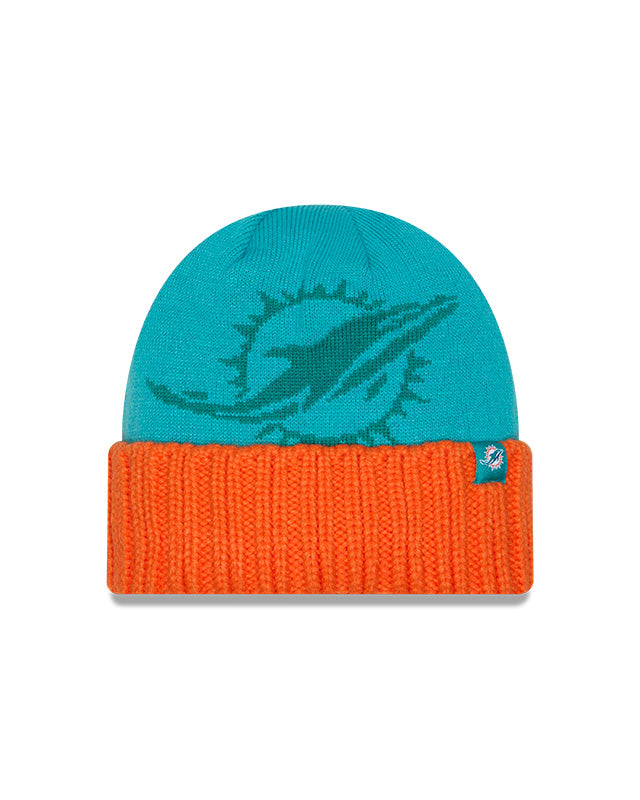 New Era Miami Dolphins Oversized Logo Beanie