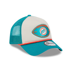 New Era NFL Men's Miami Dolphins 2024 Sideline Historic 9FORTY Trucker Snapback Hat