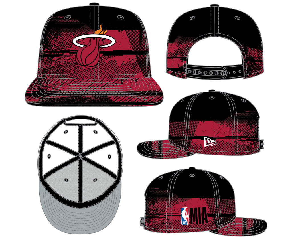 New Era NBA Men's Miami Heat Tip Off 24 9FIFTY Snapback Hat