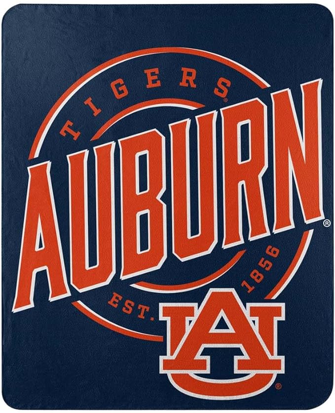 The Northwest Company NCAA Auburn Tigers Campaign Design Fleece Throw Blanket