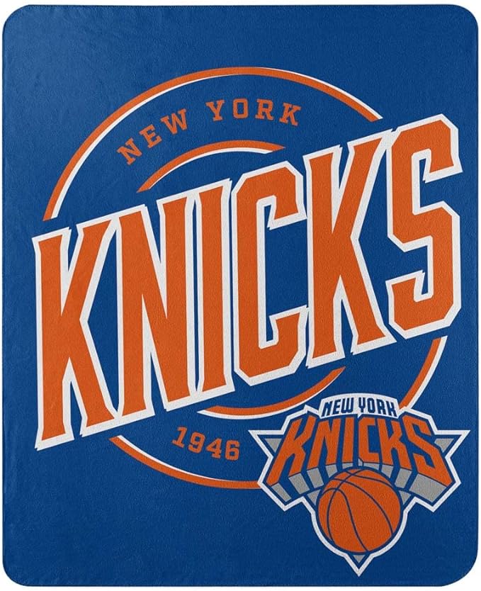 The Northwest Company NBA New York Knicks Campaign Design Fleece Throw Blanket