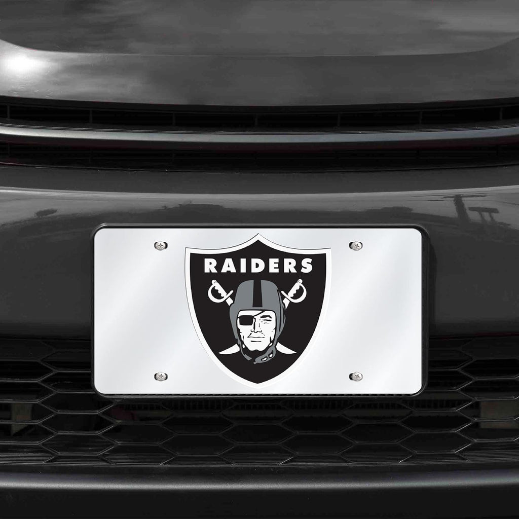 Rico NFL Las Vegas Raiders Laser Cut Mirror Auto Tag Car License Plate LZS
