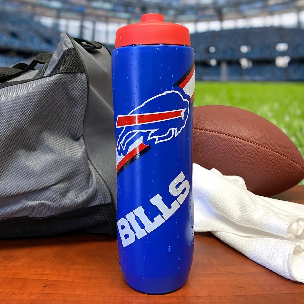 Party Animal NFL Buffalo Bills Squeezy Water Bottle 32 oz