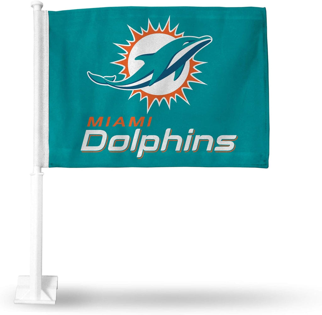 Rico NFL Miami Dolphins Car Flag Aqua 15" x 11"