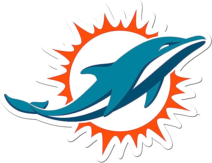 Siskiyou NFL Miami Dolphins Medium Team Color Auto Decal