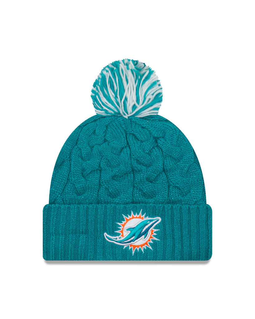 New Era NFL Women's Miami Dolphins Cozy Cable Cuffed Knit Hat