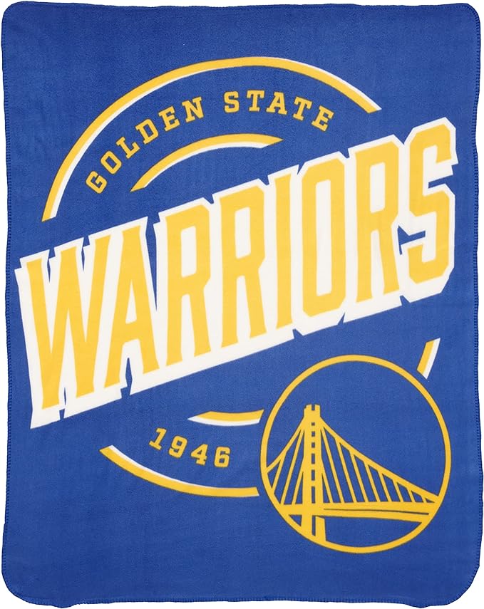 The Northwest Company NBA Golden State Warriors Campaign Design Fleece Throw Blanket