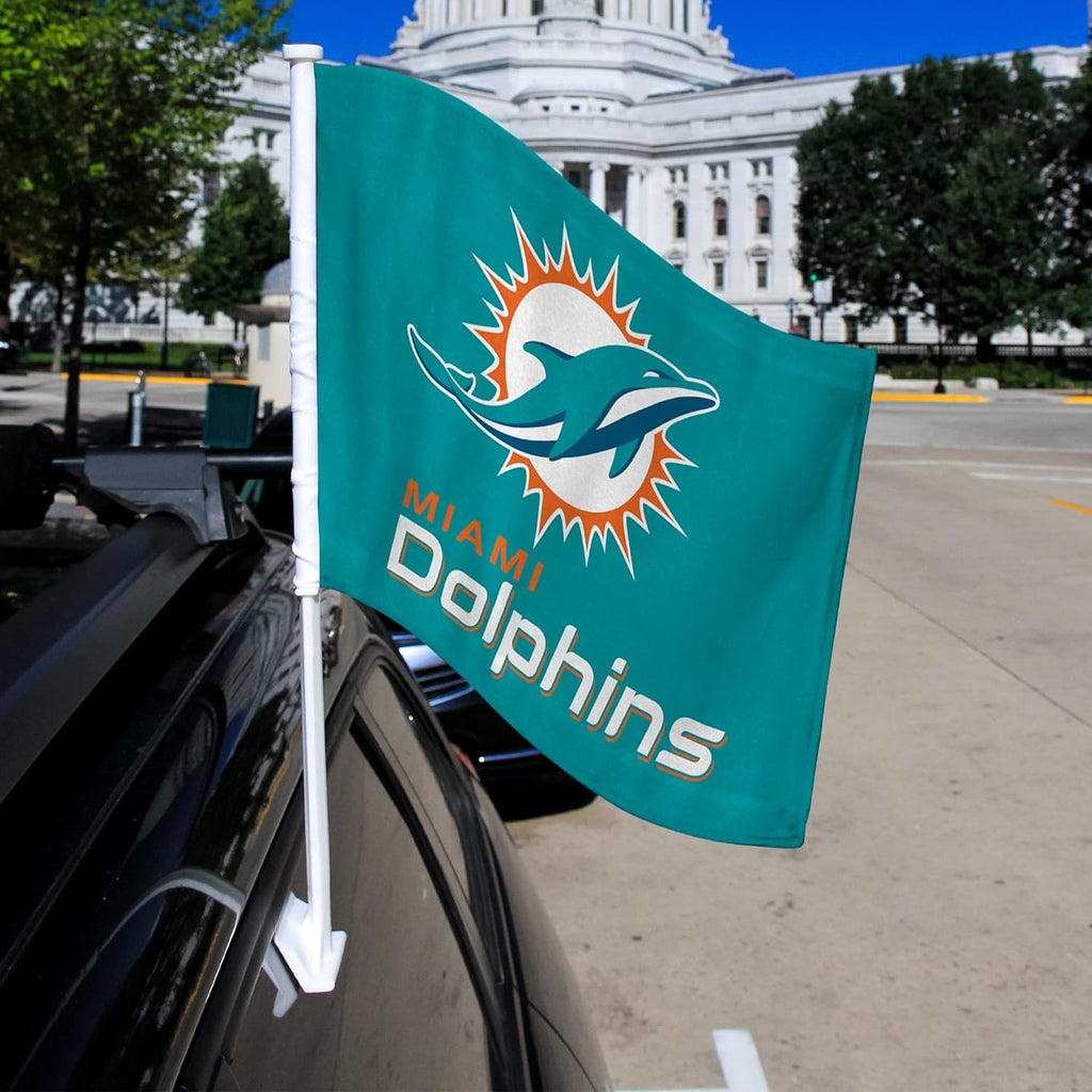 Rico NFL Miami Dolphins Car Flag Aqua 15