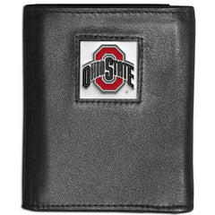 Siskiyou Sports NCAA Men's Ohio State Buckeyes Genuine Leather Tri-fold Wallet