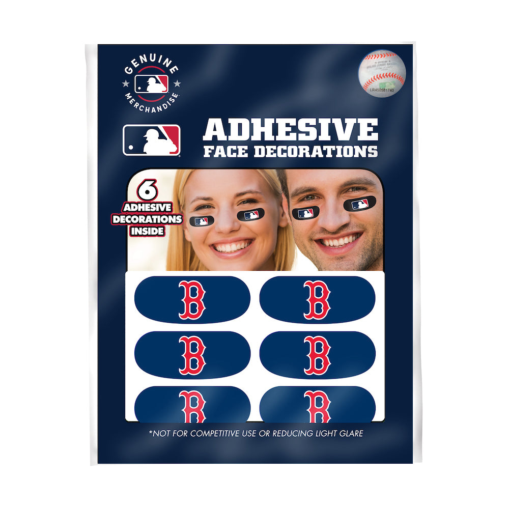 Party Animal MLB Boston Red Sox Eye Strips Peel & Stick Tattoos