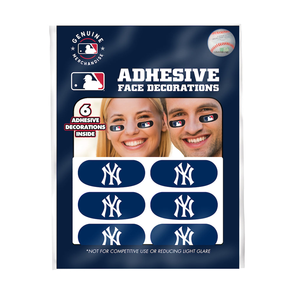 Party Animal MLB New York Yankees Eye Strips Peel & Stick Tattoos