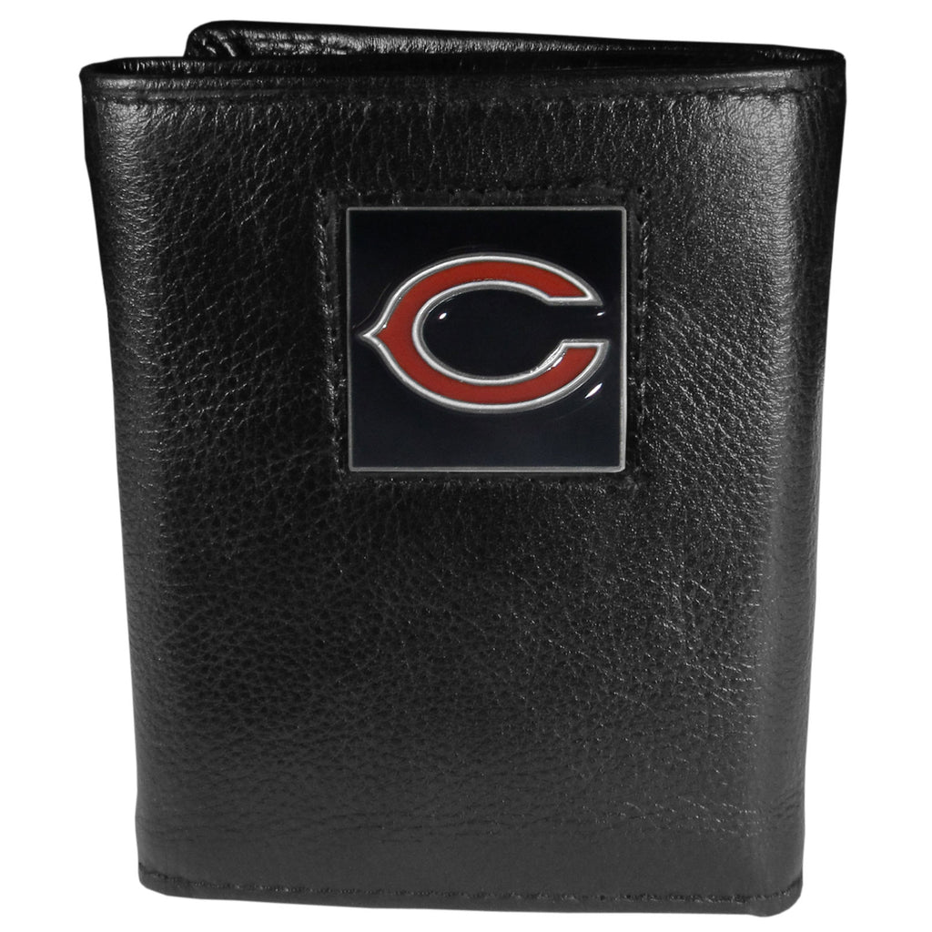 Siskiyou Sports NFL Men's Chicago Bears Genuine Leather Tri-fold Wallet