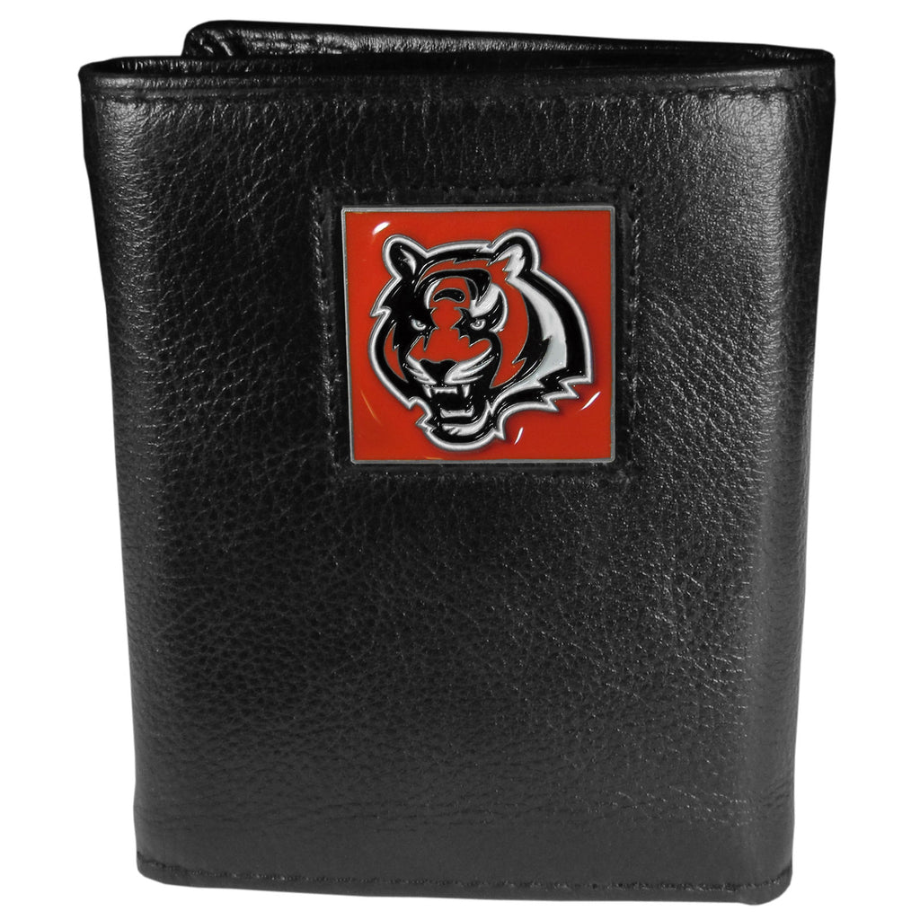 Siskiyou Sports NFL Men's Cincinnati Bengals Genuine Leather Tri-fold Wallet